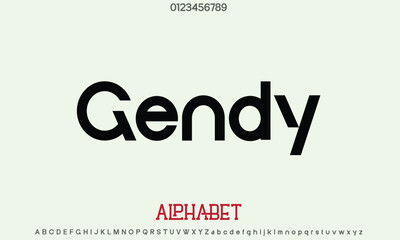 Fototapeta premium Luxury Gendy alphabet letters font for logo