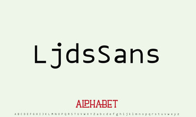 Luxury ljds-sans alphabet letters font for logo