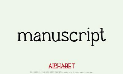 Luxury MANUSCRIPT alphabet letters font for logo