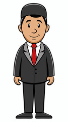 Obraz premium Diplomat smiling in formal attire against a white background 