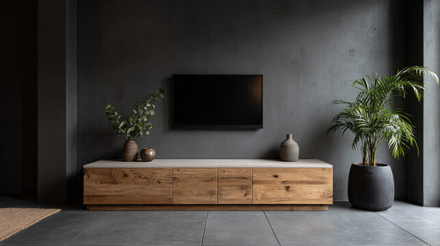 Sleek Wooden Chest of Drawers in Contemporary Home Setting Warm Natural Tones and Clean Lines for Modern Decor