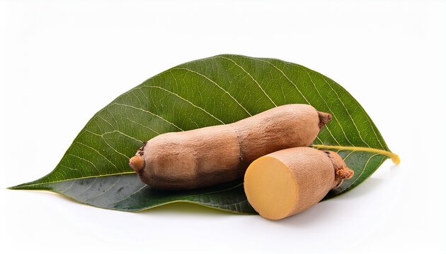 eurycoma longifolia with leaf on white background