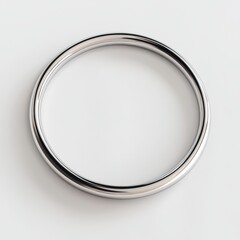 Simple, polished, round band ring