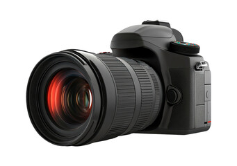 Fototapeta premium Professional film camera on a transparent background