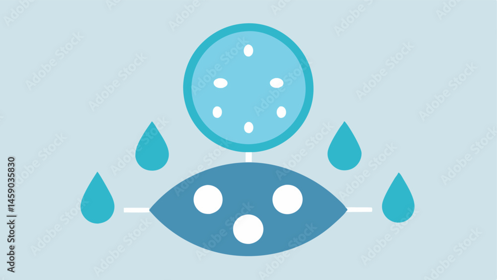 Poster hydration effect a vector showing droplets or light rays highlighting the hydrating effect of the ex