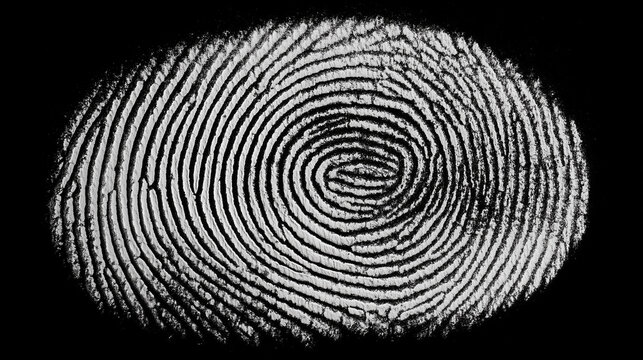 Close-Up of a Detailed Spiral Fingerprint Pattern