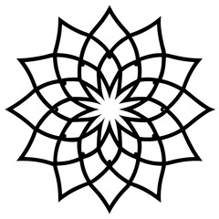 Obraz premium Intricate Line Art Cosmos Mandala