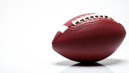 Close-up of an american football on white background, game, oval, game