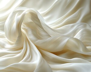 Obraz premium Creamy fabric, elegant folds, soft texture
