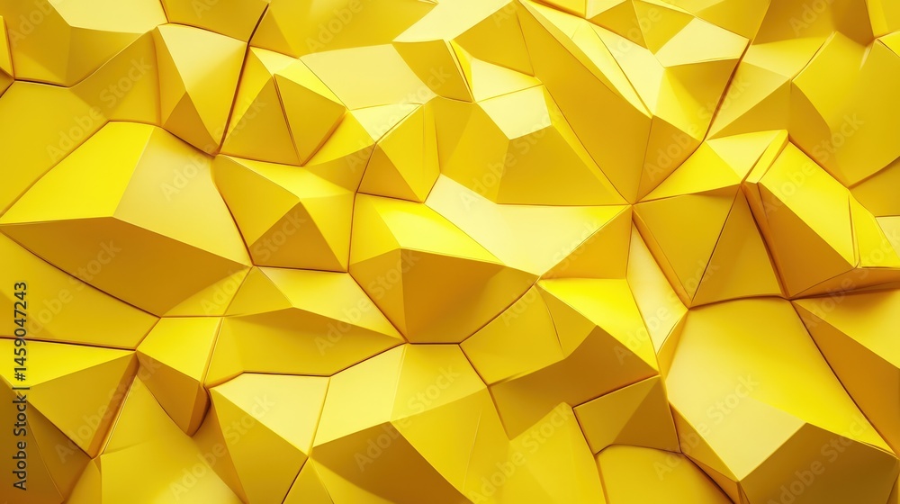 Poster a textured yellow geometric background with irregular polygonal shapes forming an abstract mosaic.