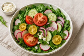 Fresh vibrant healthy salad bowl