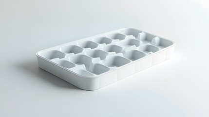 Empty White Ice Cube Tray. (2)