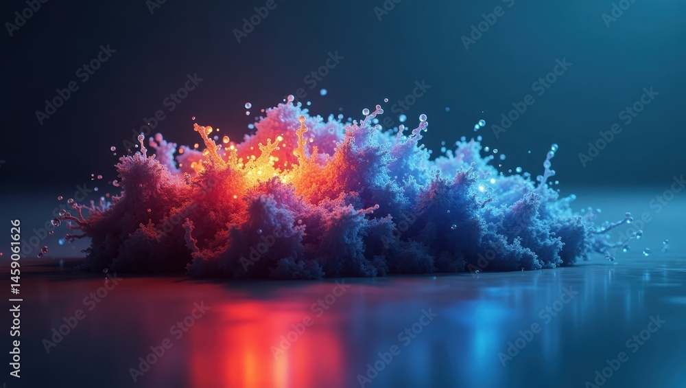 Poster webgpu. vaporizes reality boundaries. abstract futuristic concept. vaporizing reality boundaries, co
