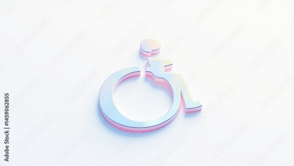 Poster web content accessibility guidelines. accessibility for all. isolated 2d isometric illustration. sim