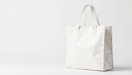 White cotton shopping bag with handles isolated on white background , gift bag, bag