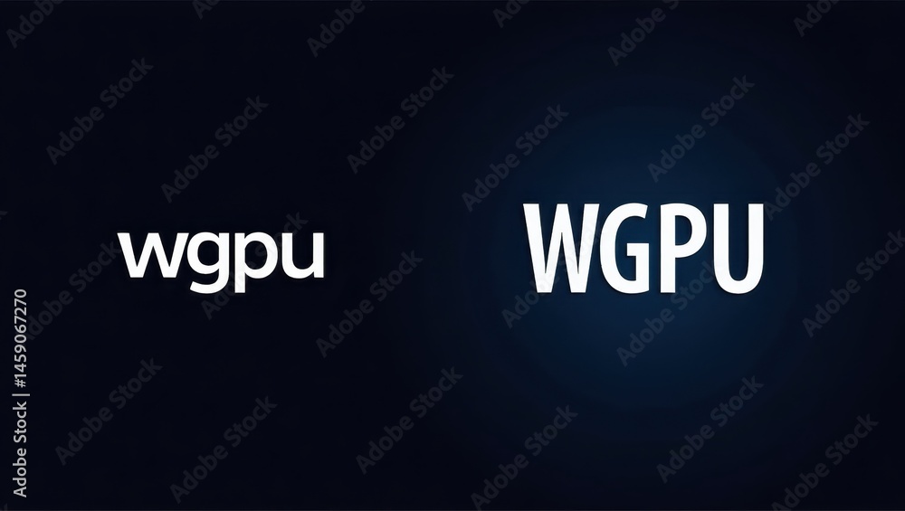 Aufkleber wgpu. wgpu technology. product ad banner copy text. simple, modern graphic featuring word wgpu in bo