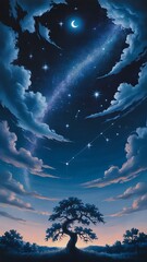 blue sky and clouds