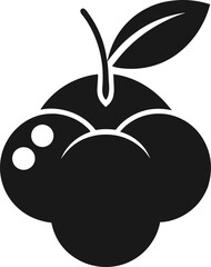 Aronia icon Silhouette vector on transparent background