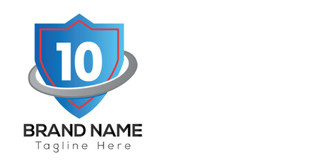 Abstract 10 letter modern initial lettermarks logo design	
