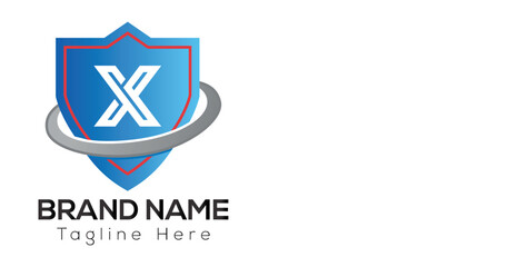 Abstract X letter modern initial lettermarks logo design	
