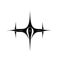 Stylized black icon representing geometric shapes in a modern minimalistic design