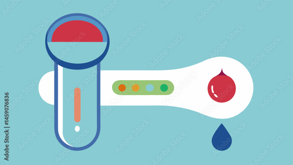 Poster hydration indication a vector showing the massager with an indicator light that changes color to sig