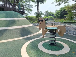 jogging in the park