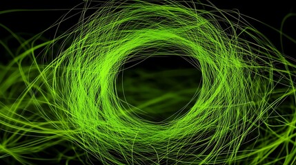 Obraz premium Abstract swirling green circle