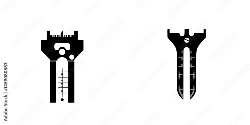 Poster measuring tool with flat black design for precision in various applications and industries