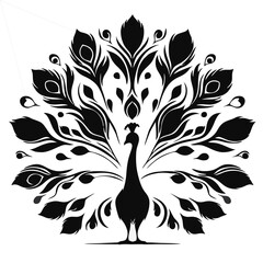 A vector stylish peacock.