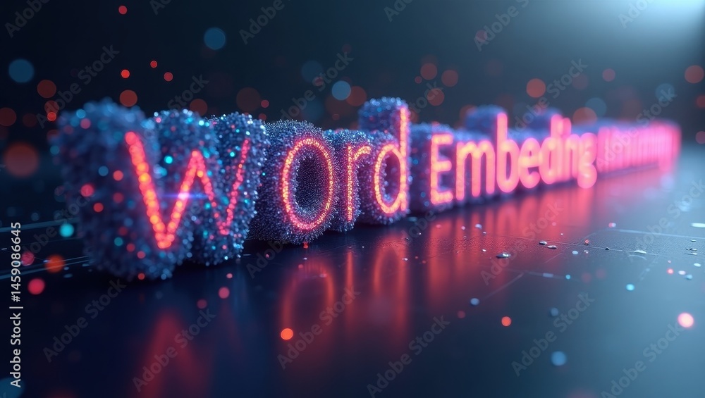 Aufkleber word embedding. futuristic human connection. abstract futuristic concept. persons emotional connecti