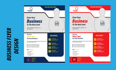 BUSINESS FLYER DESIGN & Corporate modern layout and Flyer with Creative editable Vector Shapes Template For Commercial Business .