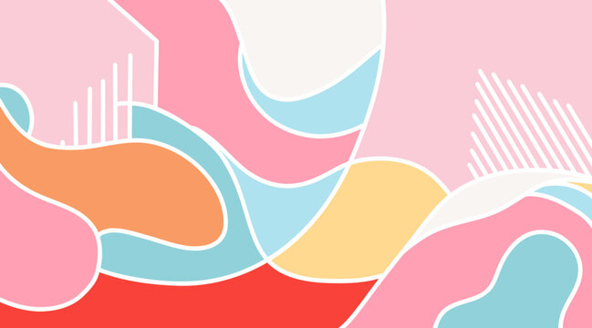 Energetic Abstract Shape Flow Background