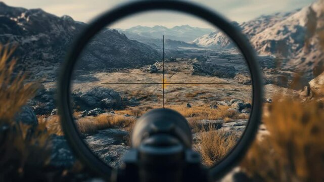 Through the Scope, A Hunter's View of Majestic Mountain Scenery