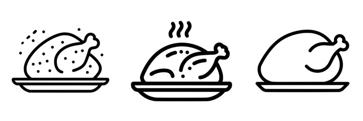 Different styles of poultry presentation on platters showcasing culinary simplicity and variety