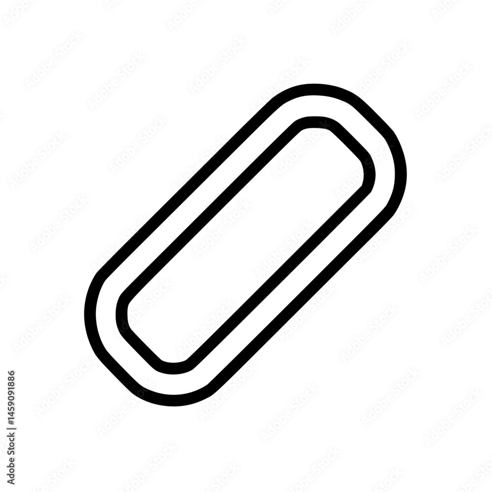 Poster flat black icon of a rounded rectangle shape typically used in graphic design and web applications t