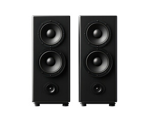 Fototapeta premium Black Modern Speakers on a transparent background