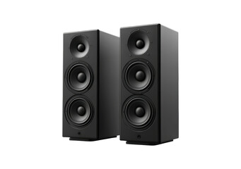 Fototapeta premium High Quality Black Speakers on a transparent background
