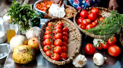 Authentic Farm-to-Market Vegetable Display