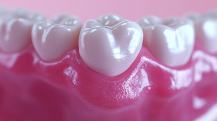 Ultra-detailed gum disease progression, anatomical dental cross-section, glossy enamel texture, irritated pink gum tissue, medical education style, studio lighting setup, subtle tissue translucency,