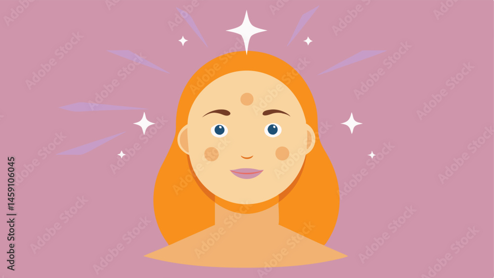 Poster glow indicators an illustration of a glowing skin surface after using the nanotech peel with sparkle