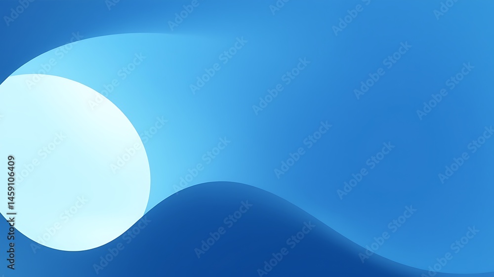 Poster abstract blue background with layered curves and gradients for modern design concepts