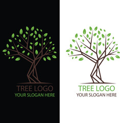 Obraz premium Tree Logo Vector Design