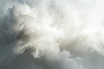 Naklejka premium Abstract cloud-like ink patterns in light gray tones.