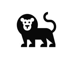 Lion full body logo in clean minimal design for branding