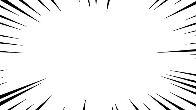 Animated Anime Speed Lines on White Background Looping Motion