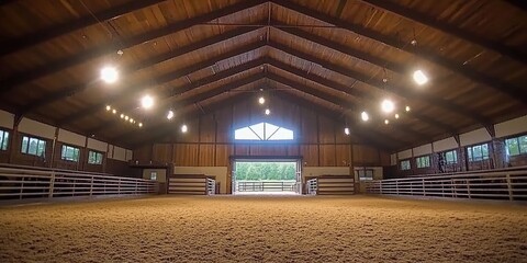 Spacious Equestrian Center Interior