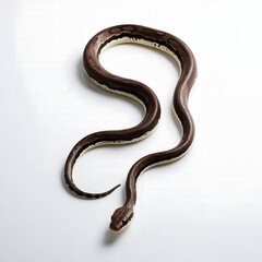 Obraz premium snake with studio lighting on white background