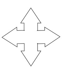 Expand icon with thin outline