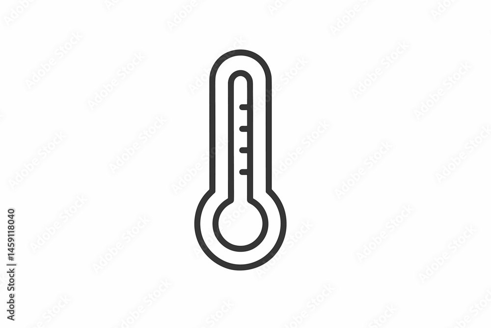 Aufkleber vector illustration of a simple thermometer icon for temperature measurement in various contexts